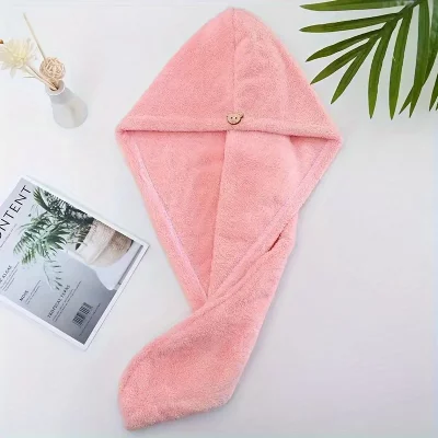 Pink Microfiber Hair Drying Towel | Wicking Hair Wrap