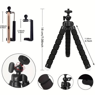 Mini Phone Tripod - Flexible Octopus Camera Mount