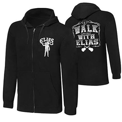 WWE Elias "Walk With Elias" Full-Zip Hoodie Sweatshirt - Black