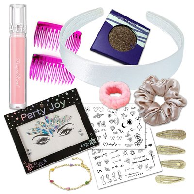 Little Princess Gift Box | Contains Over x10 Items ' Lip Gloss, Eyeshadow, Temporary Tattoos and Hair Accessories