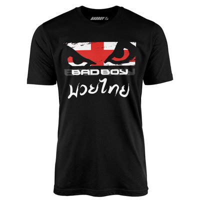 Bad Boy Uk Flag Muay Thai Fighter T Shirt - Black
