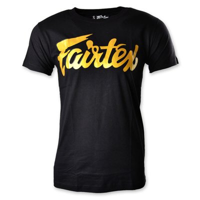 Fairtex Fight Team Muay Thai T Shirt - Black/Gold