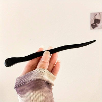 Elegant Simple Black Vintage Wooden Hairpin