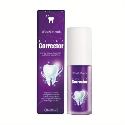 Colour Corrector Toothpaste | Purple Whitening Foam by West&Month