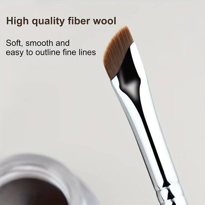 Sickle Eyeliner Brush | Ultra Thin Fine Oblique Angle Flat Knife Edge Makeup Brush