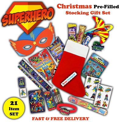 Superhero Saga Christmas Stocking Gift Set – Unleash the Inner Hero! - 21 Piece