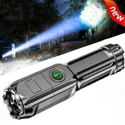 Super Bright Zoomable Flashlight - Portable, Multi-Functional with Telescopic Zoom