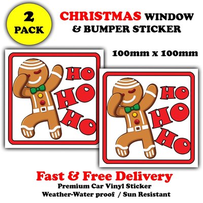 FUNNY CHRISTMAS Front DOOR / WINDOW STICKERS - DECORATION DECALS - Joke STICKER