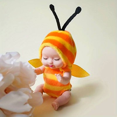 Orange Bee Outfit - Mini Doll | 10.92cm Adorable Collectible Toy