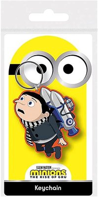 Minions 2 The Rise Of Gru 'Gru Jetpack' Rubber Keyring Keychain Fob