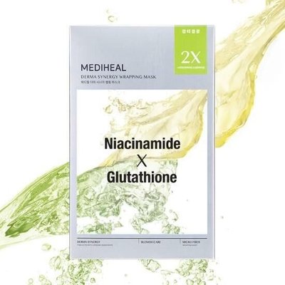 Mediheal Derma Synergy Wrapping Face Mask - Niacinamide & Glutathione x 2