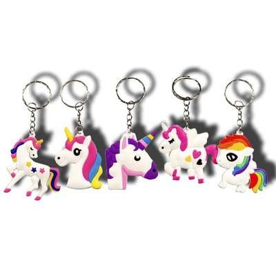 Magic Unicorn Rubber Keyring-Keychain - Surprise Design - Party Gifts