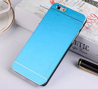 Motomo Case brushed Aluminium brushed Case for Apple iPhone 6 4.7 "Solid Protective hibryd Turquoise