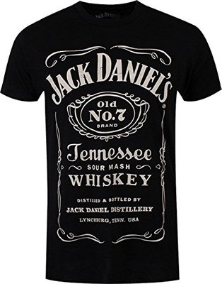 Official T Shirt JACK DANIELS Big CLASSIC LOGO Black XL