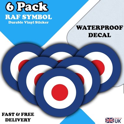 RAF Roundel Stickers - Car Van Lorry Vinyl Self-Adhesive Decal - Royal Air Force