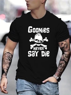 Goonies | Never Say Die Black Mens T-shirt