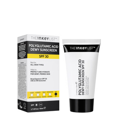 The Inkey List Polyglutamic Acid Dewy Sunscreen SPF30 - 50ml