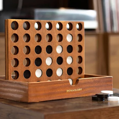 Premium Wooden Connect 4 | From Iron & Glory