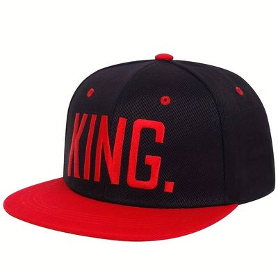 Red & Black Embroidered King Trucker Cap