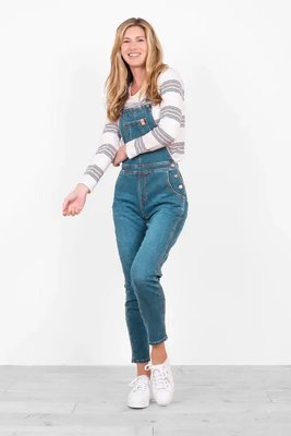 Brakeburn Women’s Denim Dungarees - Blue Midwash | UK Size 8