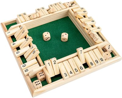 Wooden Shut The Box Game – Fun Family Classic for 2-4 Players