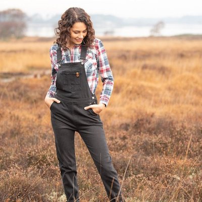 Brakeburn Women’s Denim Dungarees - Dusty Black