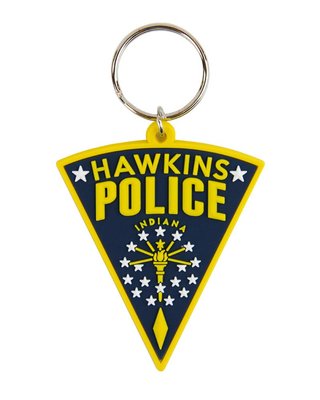 Stranger Things | Hawkins Police Badge Official Rubber Keyring