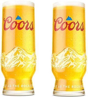 Official 2021 Coors Light - Half Pint Beer Glass (Set of 2)