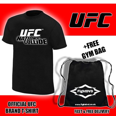 UFC - Nations Collide T-shirt - Official Brand Merchandise & Free Gym Bag