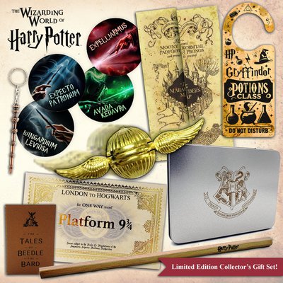 Harry Potter Collector’s Gift Set - Exclusive Movie Prop Replica Set with Golden Snitch Fidget Spinner