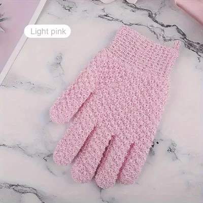 Deep Exfoliating Bath Gloves - Pink