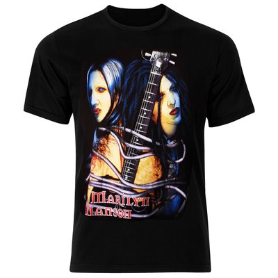 Marilyn Manson Print T-Shirt Black