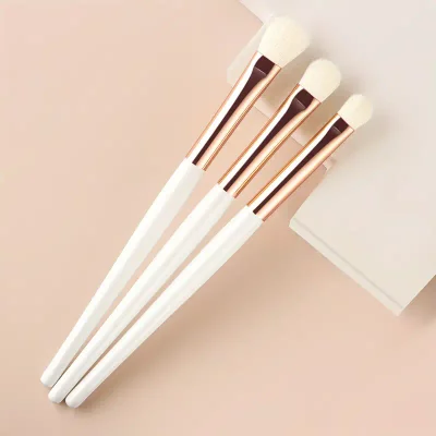 3pcs Flat Eyeshadow Brush Set - White