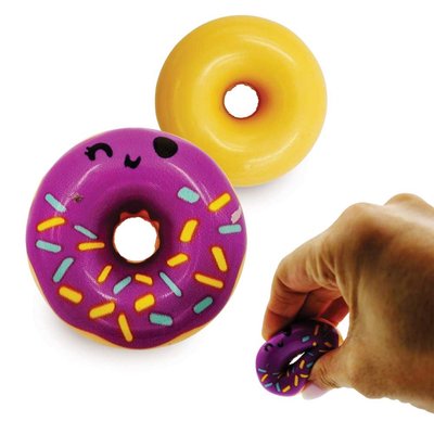 Purple Doughnut Stress Ball - Squishy Fidget Toy for Stress relief - 5 cm