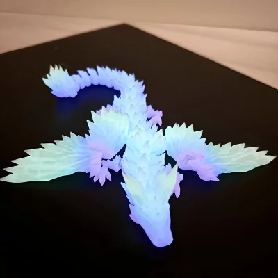 3D Printed Glow In The Dark Dragon - 20 cm