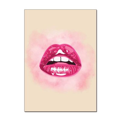"Juicy Lips" Wall Art Poster – Glam Up Your Space | Available in A3 & A4 Sizes