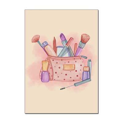 "Makeup Bag" Wall Art Poster – Glam Up Your Space | Available in A3 & A4 Sizes