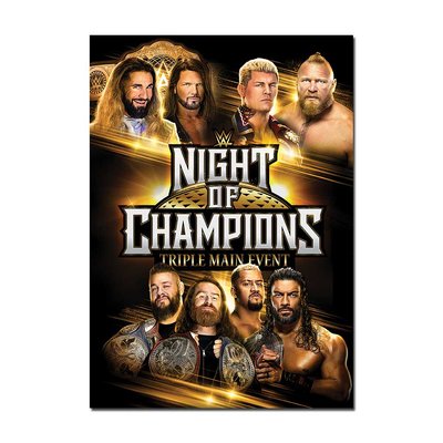 WWE Night of Champions 2023 Event Poster | Official WWE Wall Art A4 A3