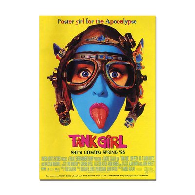 Tank Girl Movie Poster | Official Cinema Wall Art – Film Prints A4 A3