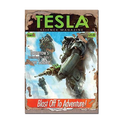 Fallout - Tesla Magazine (Blast off to adventure) Poster | Official Print A4