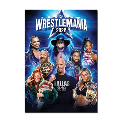 WWE WrestleMania 38 (Alternate) Poster | Official Wrestling Event Wall Art A4 A3