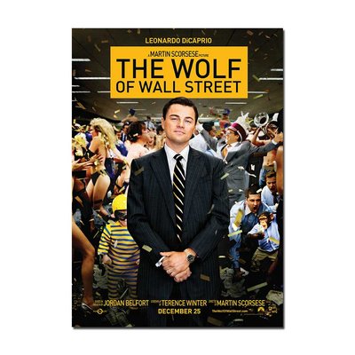 The Wolf Of Wall Street Movie Poster | Official Cinema Wall Art – A4 A3
