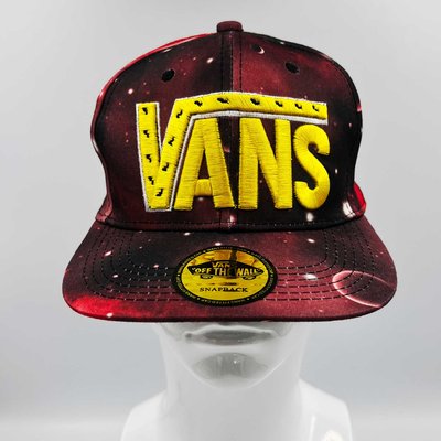 Vans - Summer Wide Flat Brim Embroidered Baseball Cap | Colourful Galaxy Pattern & Double Snap