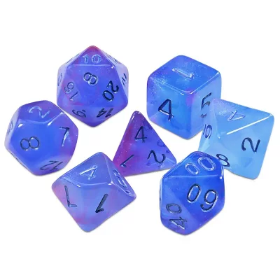 Blue & Purple Starry Sky x7 Piece Polyhedral Dice Set
