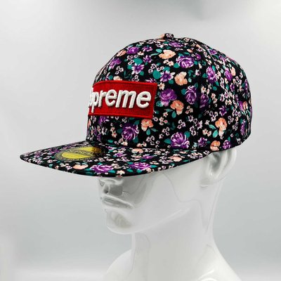 Supreme - Summer Wide Flat Brim Embroidered Baseball Cap | Colourful Flower Pattern & Double Snap