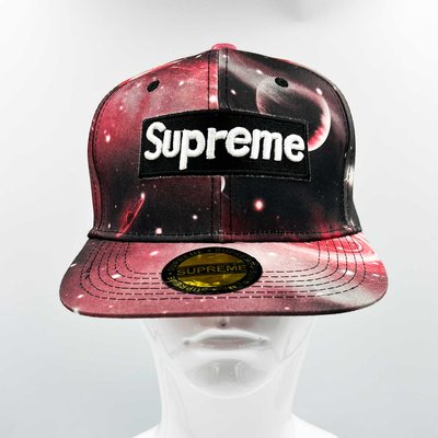 Supreme - Summer Wide Flat Brim Embroidered Baseball Cap | Colourful Galaxy Pattern & Double Snap