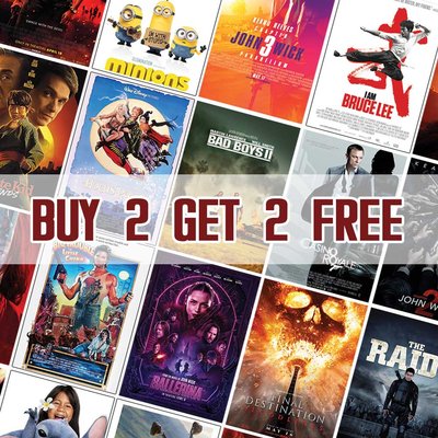 Blockbuster Movie Posters | Official Cinema Wall Art – Film Prints A4 A3