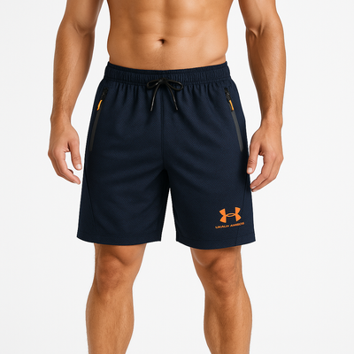 Under Armour HeatGear | Men’s Holographic Logo Black / Blue Training Shorts
