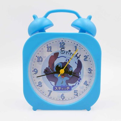 Disney – Lilo & Stitch Kids Bedroom Alarm Clock | Cute Blue Twin Bell