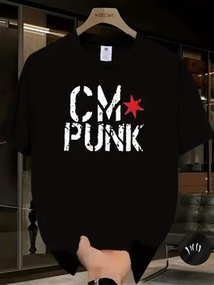 CM Punk Black T-Shirt – Soft, Lightweight Print Tee
